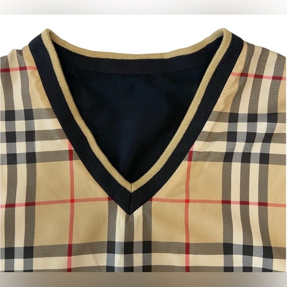 LIKE NEW! Burberry London Nova Check Plaid Reversible Golf Vest Jacket Mens S - Picture 6 of 7